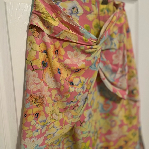 LA FUORI 100% Silk Floral Skirt NWOT - Picture 4 of 15